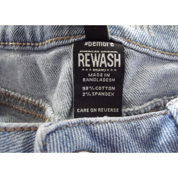 Rewash Jeans Super High Rise Wide Leg 11/30 x29" Womens Frayed Hem deconstructed - Picture 5 of 9
